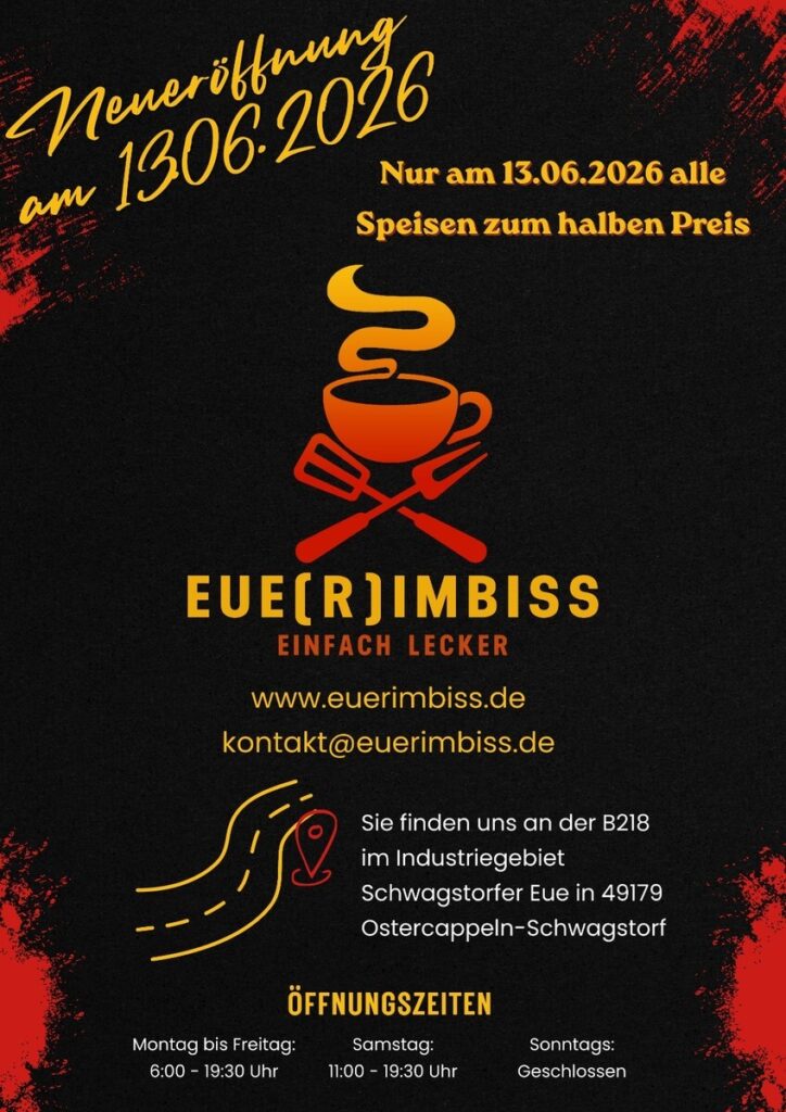 Neueroeffnung - Imbiss Ostercappeln